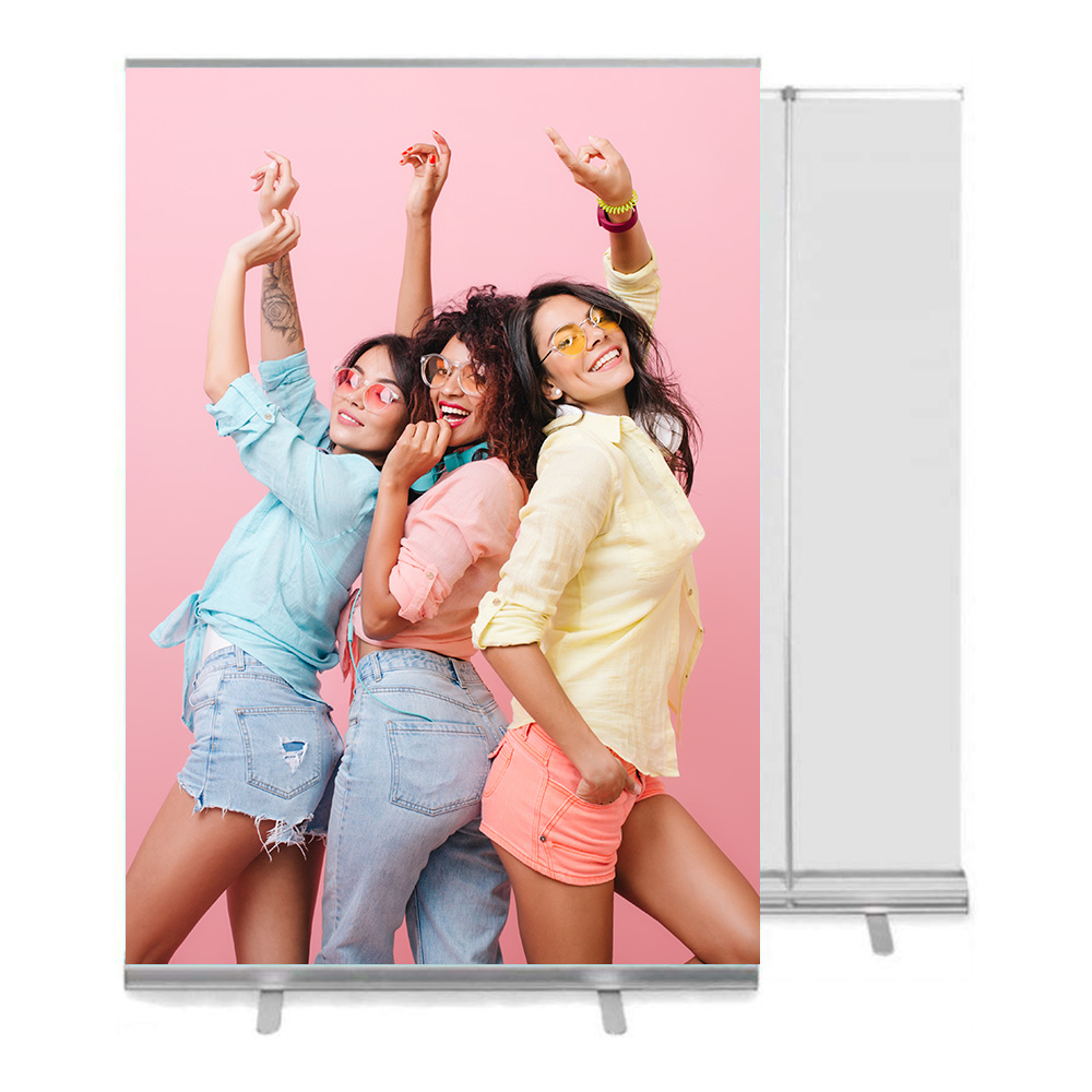 Advertising stand Gigant RollUp with print