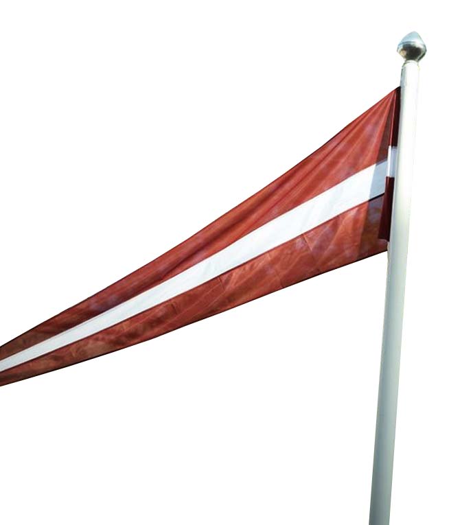 Latvian flag pennant - gabardine fabric