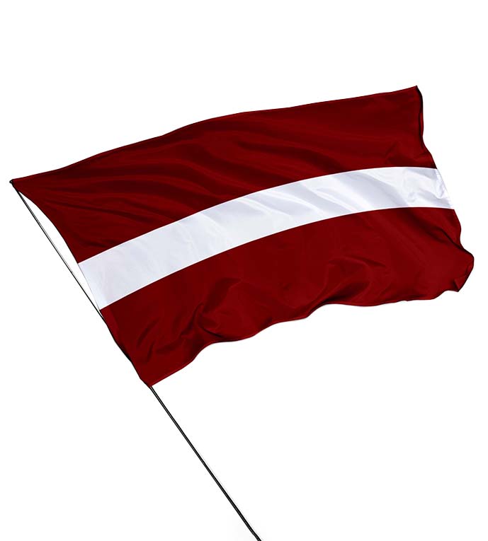 Латвийский флаг - полиэфирная ткань