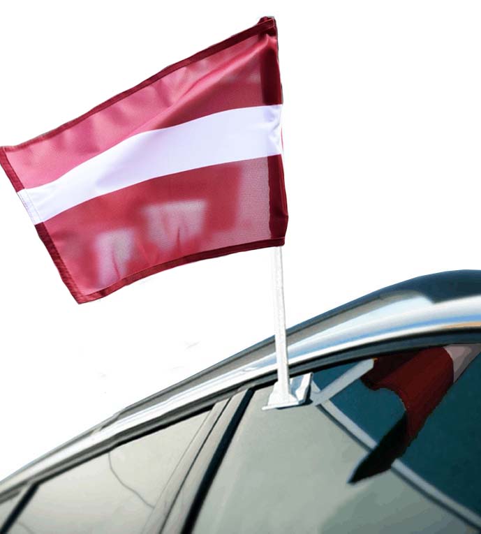 Latvian car flag