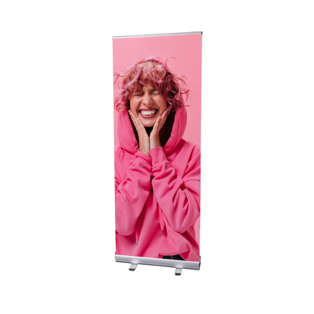 Advertising stand Midi RollUp with print