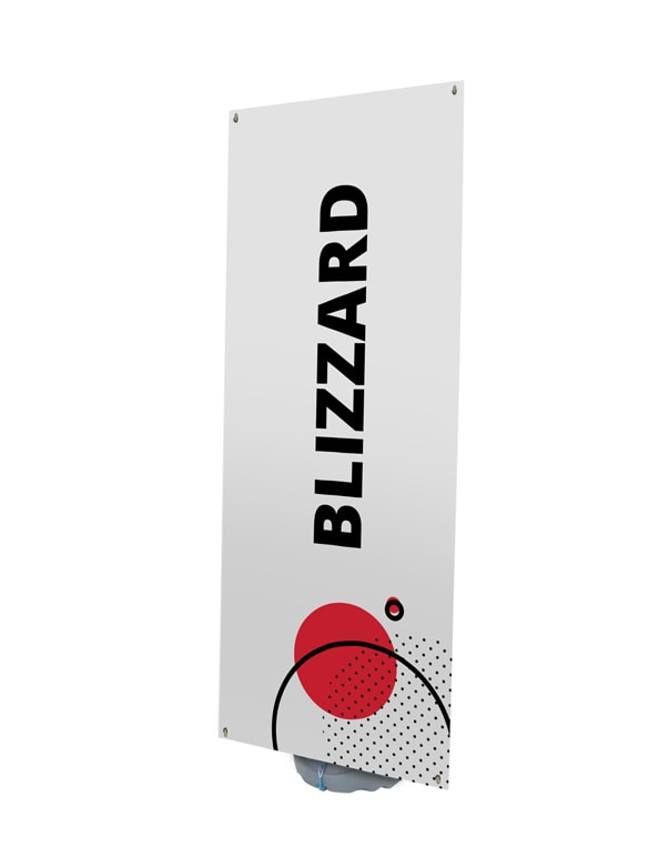 Advertising stand Blizzard with print