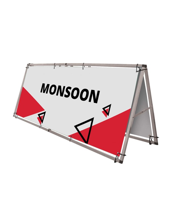Lauko reklaminis stendas „Monsoon“ su spauda