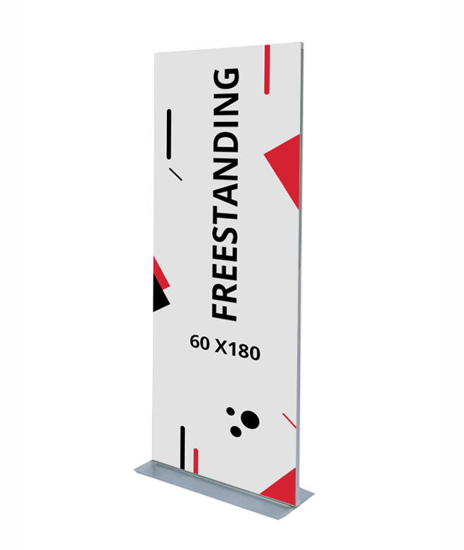reklamas stends magnetic freestanding frame 60x180 cm