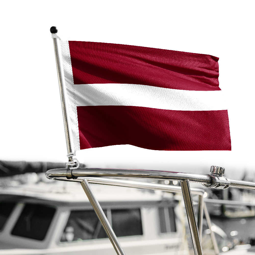 Latvian flag for yacht or cutter