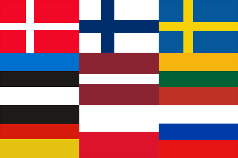 Яхтные флаги стран Балтийского моря